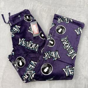 NWT Marvel Venom Plush Fleece Lounge Pants Purple Men Size S Pajama PJ Relaxed
